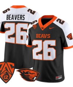 Beavers_Jersey_26_Oregon_State_Beavers_2026_Vapor_Limited_Stitched_Black_Alter - Daily Sport Fan Beavers Jersey #26 Oregon State Beavers 2026 Vapor Limited Stitched by My Store NCAA Football Jerseys