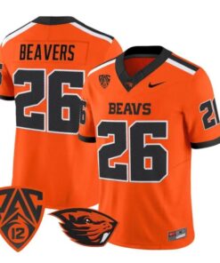 Beavers Jersey #26 Oregon State Beavers 2026 Vapor Limited Stitched by My Store NCAA Football Jerseys