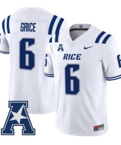 Ben Grice Jersey #6 Rice Owls 2026 Vapor Limited All Stitched by My Store NCAA Football Jerseys