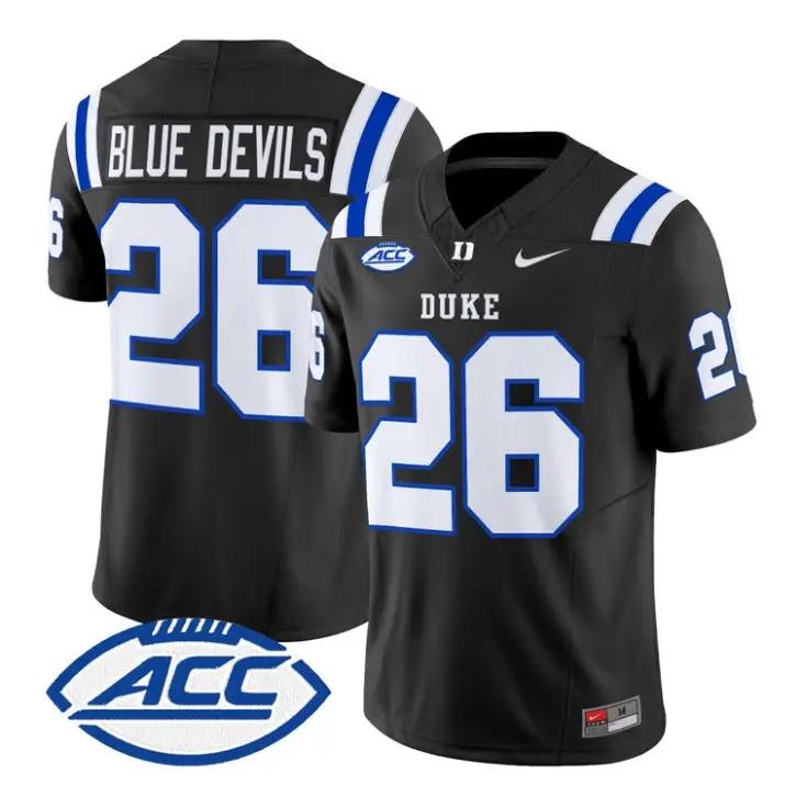 Blue_Devils_Jersey_26_Duke_Blue_Devils_2026_Vapor_Limited_Stitched_Black - Daily Sport Fan Blue Devils Jersey #26 Duke Blue Devils 2026 Vapor Limited Stitched by My Store NCAA Football Jerseys