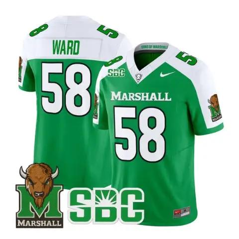 Braydin Ward Jersey #58 Marshall Thundering Herd Stitched 3 Braydin Ward Jersey #58 Marshall Thundering Herd Stitched by My Store NCAA Football Jerseys