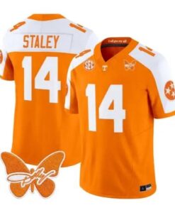 Braylon Staley Jersey #14 Tennessee Volunteers 2026 Stitched by My Store NCAA Football Jerseys