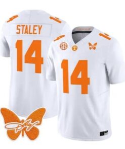 Braylon Staley Jersey #14 Tennessee Volunteers 2026 Stitched by My Store NCAA Football Jerseys