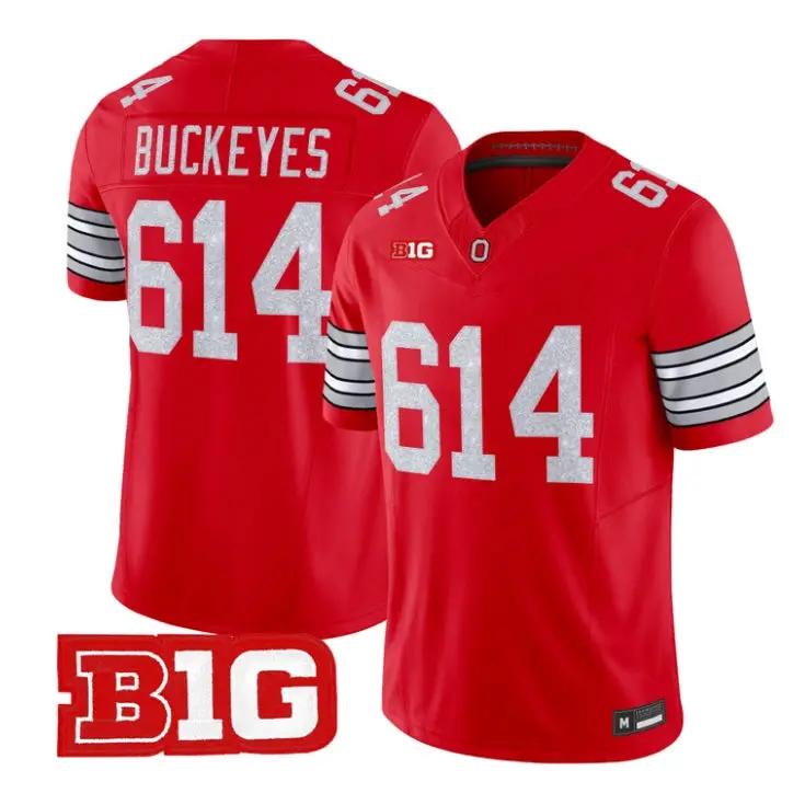 Buckeyes Jersey #614 Ohio State Buckeyes Glitter Vapor All Stitched by My Store NCAA Football Jerseys