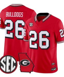 Bulldogs Jersey #26 Georgia Bulldogs 1995 Throwback 2026 Vapor Limited Stitched by My Store NCAA Football Jerseys