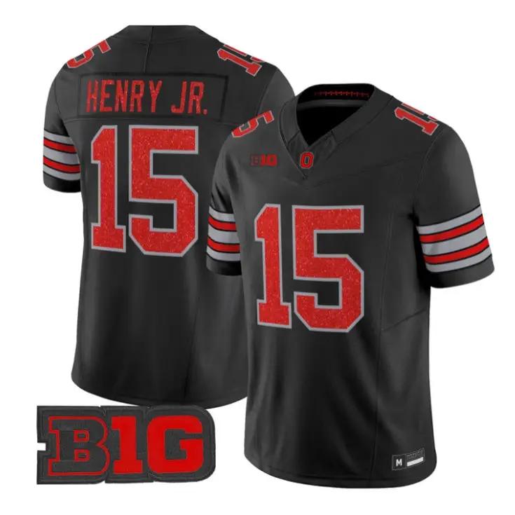 Chris Henry Jr Jersey #15 Ohio State Buckeyes Glitter Vapor Stitched by My Store NCAA Football Jerseys