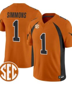 Colin Simmons Jersey #1 Texas Longhorns 1990 Throwback 2026 Vapor All Stitched by My Store NCAA Football Jerseys