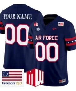 Custom Air Force Falcons Jersey 2026 Freedom 250 Limited All Stitched by My Store NCAA Football Jerseys