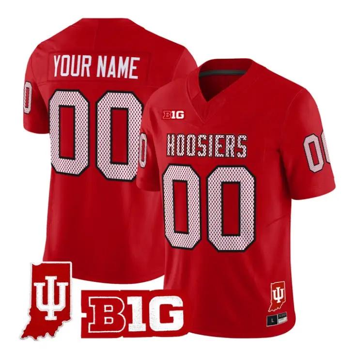 Custom_Indiana_Hoosiers_Jersey_90s_Throwback_Indiana_State_Patch_Stitched_Red - Daily Sport Fan Custom Indiana Hoosiers Jersey 90s Throwback Indiana State Patch Stitched by My Store NCAA Football Jerseys