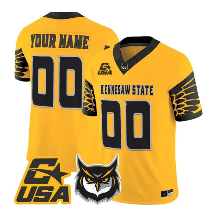Custom Kennesaw State Owls Jersey Name, Number 2026 Vapor All Stitched by My Store NCAA Football Jerseys