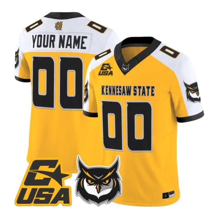 Custom Kennesaw State Owls Jersey Name, Number 2026 Vapor All Stitched by My Store NCAA Football Jerseys