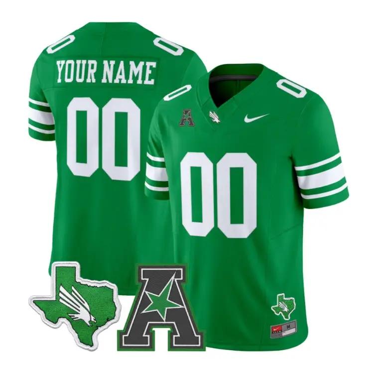 Custom_North_Texas_Mean_Green_Jersey_Name_Number_2026_All_Stitched_Green - Daily Sport Fan Custom North Texas Mean Green Jersey Name, Number 2026 All Stitched by My Store NCAA Football Jerseys