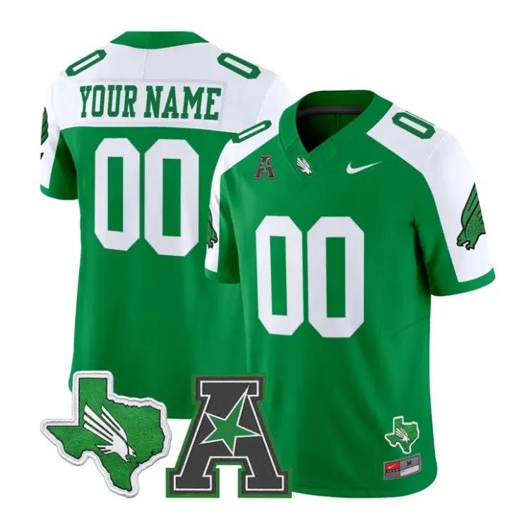 Custom_North_Texas_Mean_Green_Jersey_Name_Number_2026_All_Stitched_Green_Alter - Daily Sport Fan Custom North Texas Mean Green Jersey Name, Number 2026 All Stitched by My Store NCAA Football Jerseys