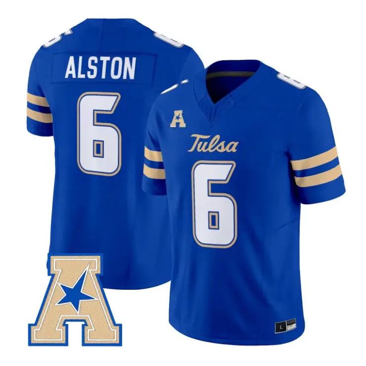 Damari Alston Jersey #6 Tulsa Golden Hurricane 2026 Limited Stitched by My Store NCAA Football Jerseys