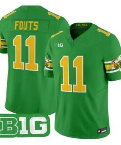 Dan Fouts Jersey #11 Oregon Ducks Mighty Oregon 2026 Stitched Green by My Store NCAA Football Jerseys