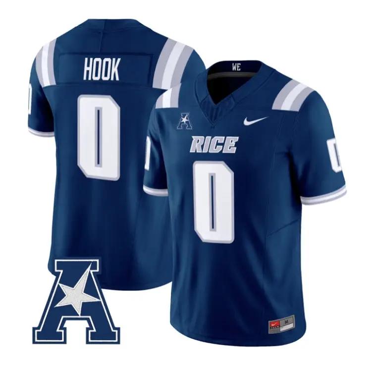 Daveon Hook Jersey #0 Rice Owls 2026 Vapor Limited All Stitched by My Store NCAA Football Jerseys