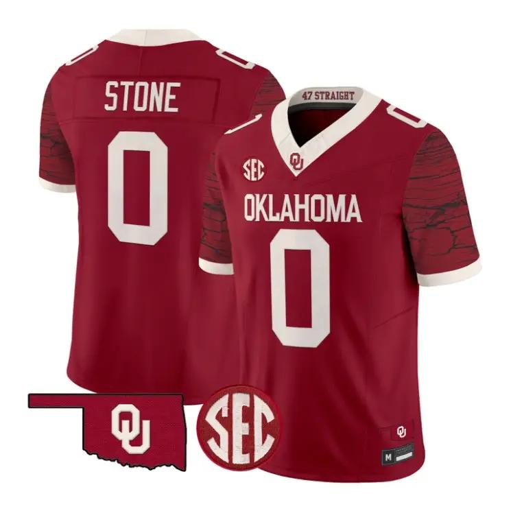 David Stone Jesey #0 Oklahoma Sooners 2026 Rough Rider Vapor Stitched by My Store NCAA Football Jerseys