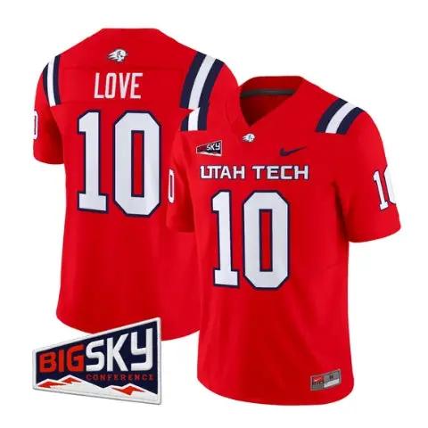 Daylen Love Jersey #10 Utah Tech Trailblazers 2026 All Stitched by My Store NCAA Football Jerseys