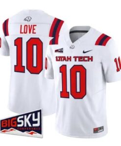 Daylen Love Jersey #10 Utah Tech Trailblazers 2026 All Stitched by My Store NCAA Football Jerseys