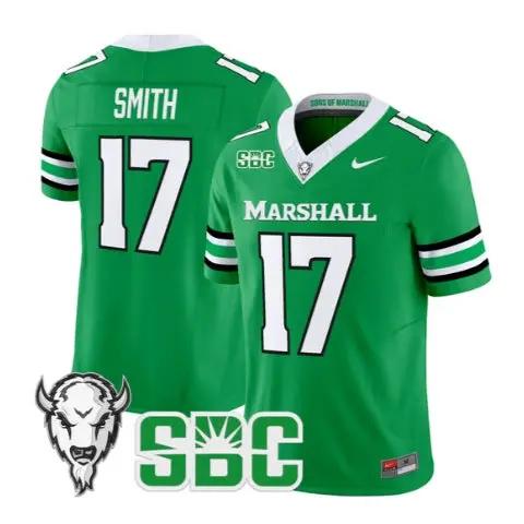 Daytione Smith Jersey #17 Marshall Thundering Herd Stitched 4 Daytione Smith Jersey #17 Marshall Thundering Herd Stitched by My Store NCAA Football Jerseys