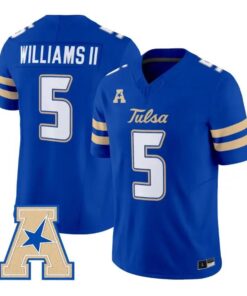 Dexter Williams II Jersey #5 Tulsa Golden Hurricane 2026 All Stitched by My Store NCAA Football Jerseys