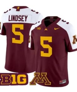 Drake Lindsey Jersey #5 Minnesota Golden Gophers 2026 Stitched by My Store NCAA Football Jerseys