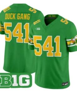 Duck Gang Jersey #541 Oregon Ducks Mighty Oregon 2026 Stitched Green by My Store NCAA Football Jerseys