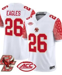 Eagles Jersey #26 Boston College Eagles Red Bandanna 2026 All Stitched by My Store NCAA Football Jerseys