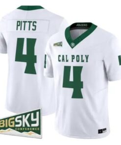 Fidel Tau Pitts Jersey #4 Cal Poly Mustangs 2026 All Stitched by My Store NCAA Football Jerseys