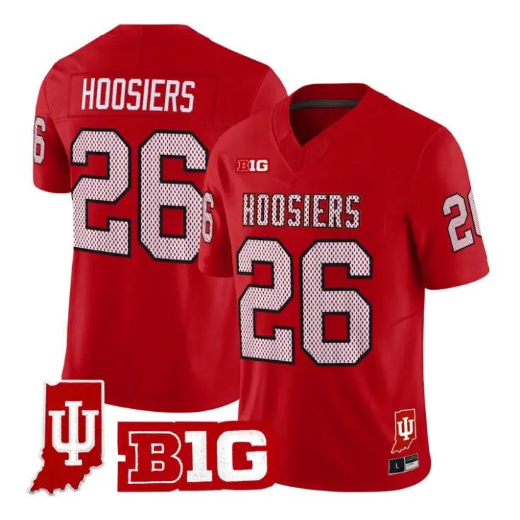 Hoosiers_Jersey_26_Indiana_Hoosiers_90s_Throwback_2026_Limited_Stitched_Red - Daily Sport Fan Hoosiers Jersey #26 Indiana Hoosiers 90s Throwback 2026 Limited Stitched by My Store NCAA Football Jerseys