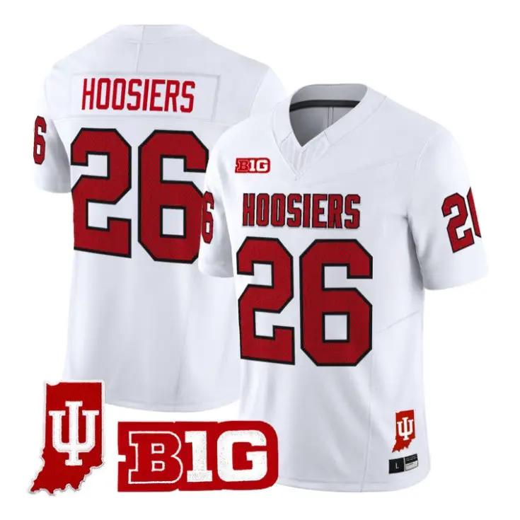 Hoosiers_Jersey_26_Indiana_Hoosiers_90s_Throwback_2026_Limited_Stitched_White - Daily Sport Fan Hoosiers Jersey #26 Indiana Hoosiers 90s Throwback 2026 Limited Stitched by My Store NCAA Football Jerseys