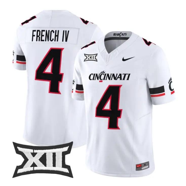 JC French Jersey #4 Cincinnati Bearcats 2026 Vapor Limited All Stitched by My Store NCAA Football Jerseys