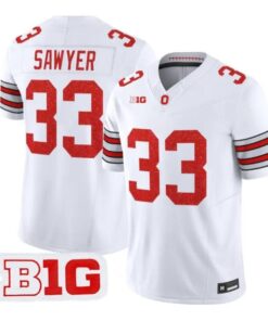 Jack Sawyer Jersey #33 Ohio State Buckeyes Glitter Vapor All Stitched by My Store NCAA Football Jerseys