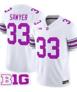 Jack Sawyer Jersey #33 Ohio State Buckeyes Glitter Vapor All Stitched by My Store NCAA Football Jerseys