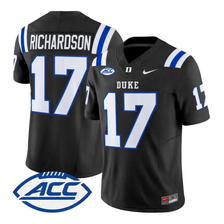 Jared_Richardson_Jersey_17_Duke_Blue_Devils_2026_Vapor_All_Stitched_Black - Daily Sport Fan Jared Richardson Jersey #17 Duke Blue Devils 2026 Vapor All Stitched by My Store NCAA Football Jerseys