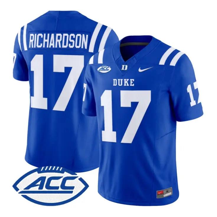 Jared_Richardson_Jersey_17_Duke_Blue_Devils_2026_Vapor_All_Stitched_Royal - Daily Sport Fan Jared Richardson Jersey #17 Duke Blue Devils 2026 Vapor All Stitched by My Store NCAA Football Jerseys