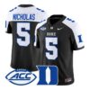 Javen_Nicholas_Jersey_5_Duke_Blue_Devils_2026_Limited_All_Stitched_Black_Alter - Daily Sport Fan Javen Nicholas Jersey #5 Duke Blue Devils 2026 Limited All Stitched by My Store NCAA Football Jerseys