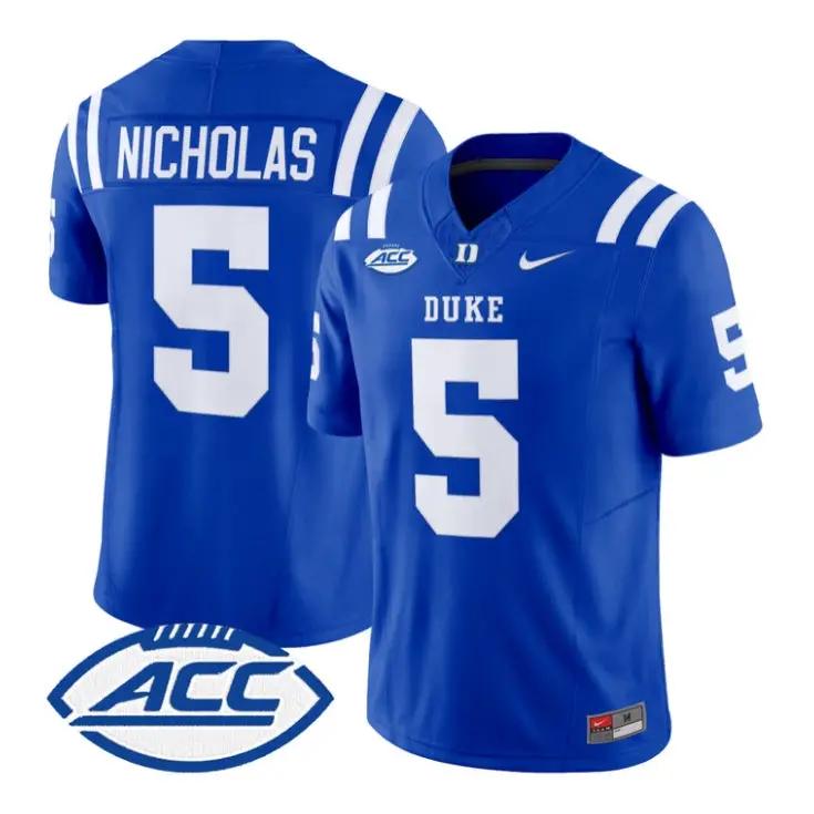 Javen_Nicholas_Jersey_5_Duke_Blue_Devils_2026_Limited_All_Stitched_Royal - Daily Sport Fan Javen Nicholas Jersey #5 Duke Blue Devils 2026 Limited All Stitched by My Store NCAA Football Jerseys