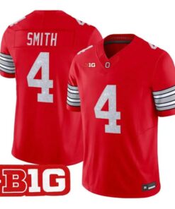 Jeremiah Smith Jersey #4 Ohio State Buckeyes Glitter Vapor Stitched by My Store NCAA Football Jerseys