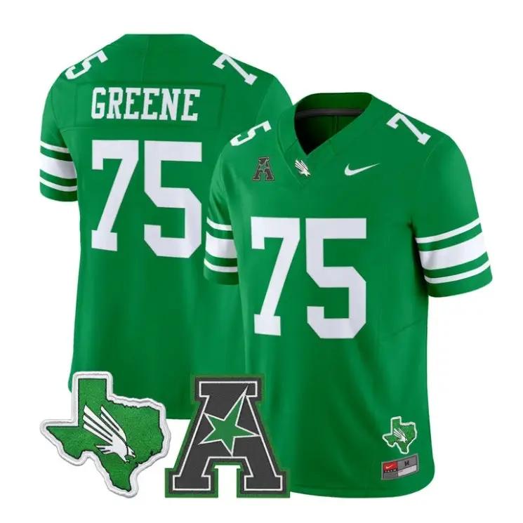 Joe_Greene_Jersey_75_North_Texas_Mean_Green_2026_Limited_Stitched_Green - Daily Sport Fan Joe Greene Jersey #75 North Texas Mean Green 2026 Limited Stitched by My Store NCAA Football Jerseys