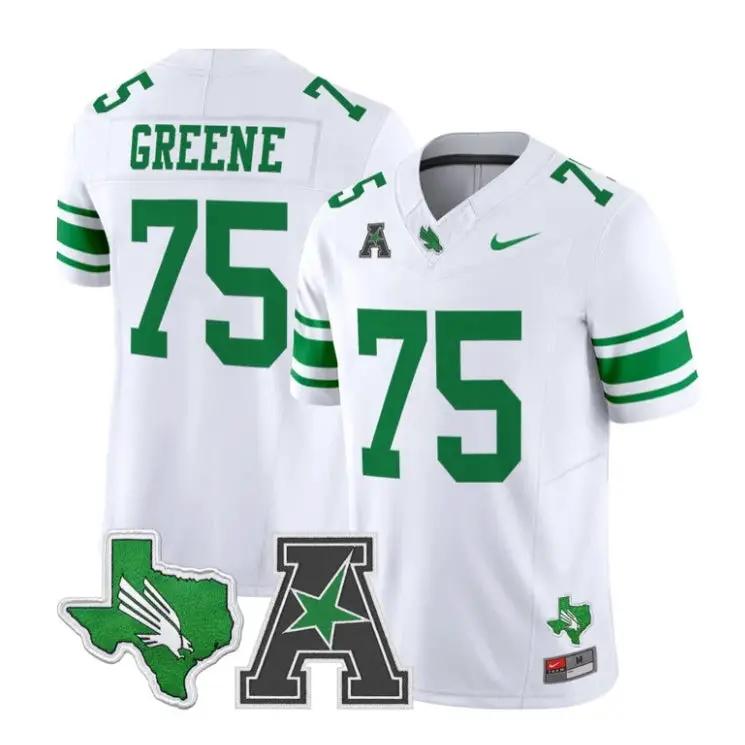 Joe_Greene_Jersey_75_North_Texas_Mean_Green_2026_Limited_Stitched_White - Daily Sport Fan Joe Greene Jersey #75 North Texas Mean Green 2026 Limited Stitched by My Store NCAA Football Jerseys