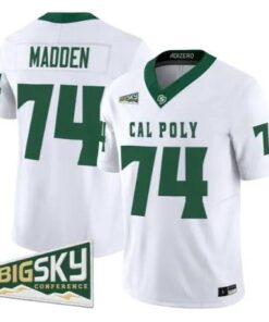 John Madden Jersey #74 Cal Poly Mustangs 2026 Vapor Stitched by My Store NCAA Football Jerseys