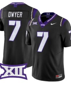 Jordan Dwyer Jersey #7 TCU Horned Frogs 2026 Vapor Limited Football Stitched by My Store NCAA Football Jerseys