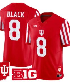 Kaelon Black Jersey #8 Indiana Hoosiers 2026 Indiana State Patch Vapor Stitched by My Store NCAA Football Jerseys