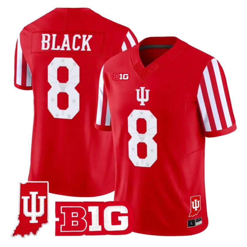 Kaelon Black Jersey #8 Indiana Hoosiers 2026 Indiana State Patch Vapor Stitched 1 Kaelon Black Jersey #8 Indiana Hoosiers 2026 Indiana State Patch Vapor Stitched by My Store NCAA Football Jerseys