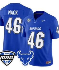 Khalil Mack Jersey #46 Buffalo Bulls 2026 All Stitched 4 Khalil Mack Jersey #46 Buffalo Bulls 2026 All Stitched by My Store NCAA Football Jerseys