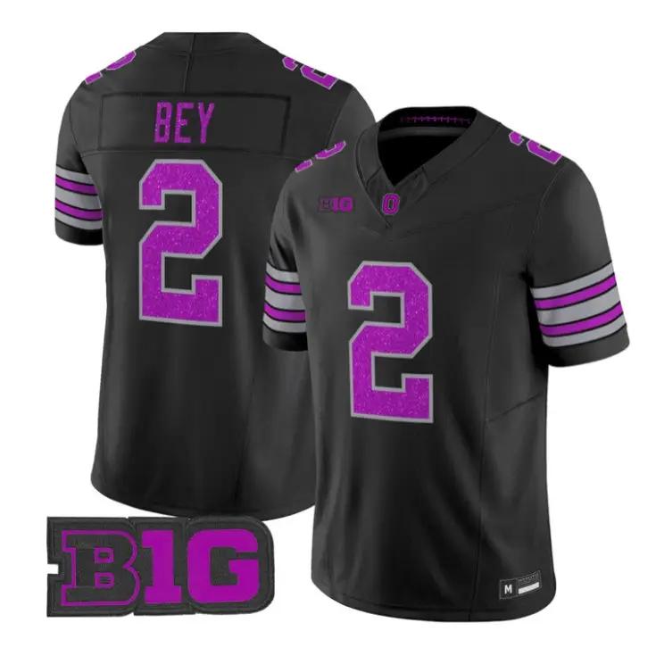 Legend Bey Jersey #2 Ohio State Buckeyes Glitter Vapor All Stitched by My Store NCAA Football Jerseys