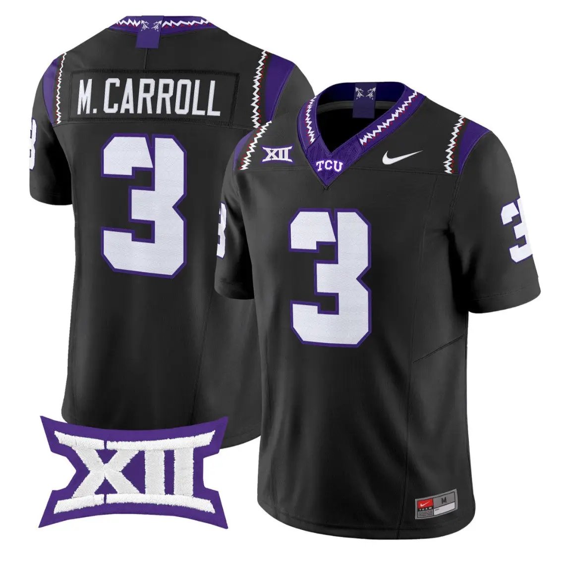Max Carroll Jersey #3 TCU Horned Frogs 2026 Vapor Limited Football Stitched 1 Max Carroll Jersey #3 TCU Horned Frogs 2026 Vapor Limited Football Stitched by My Store NCAA Football Jerseys