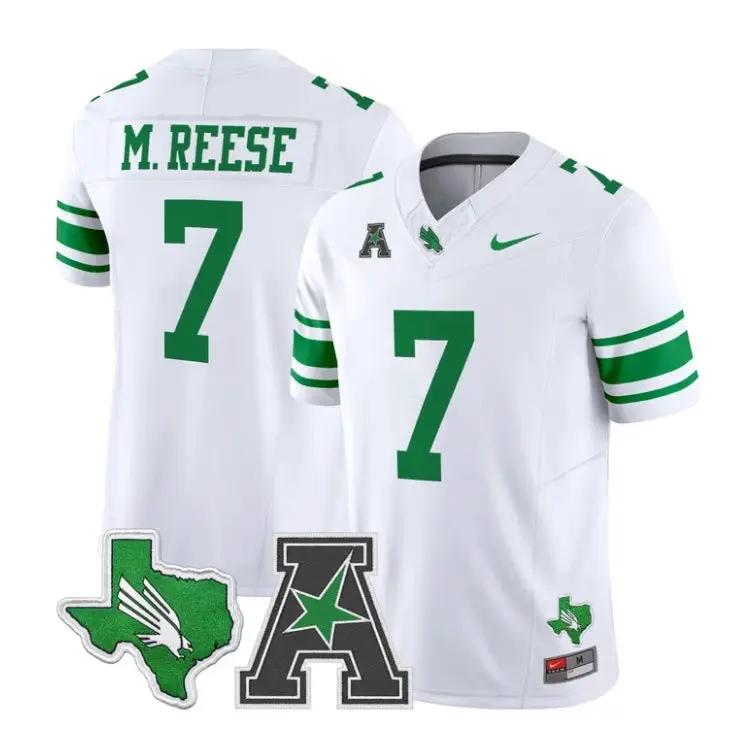 Max_Reese_Jersey_7_North_Texas_Mean_Green_2026_Limited_All_Stitched_White - Daily Sport Fan Max Reese Jersey #7 North Texas Mean Green 2026 Limited All Stitched by My Store NCAA Football Jerseys