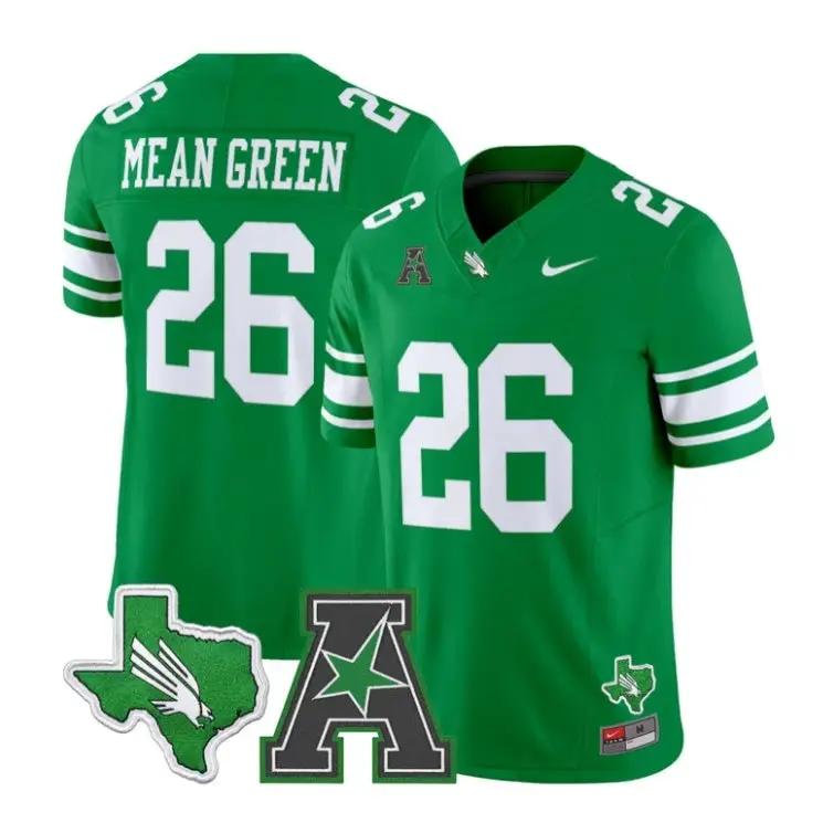 Mean_Green_Jersey_26_North_Texas_Mean_Green_2026_Vapor_All_Stitched_Green - Daily Sport Fan Mean Green Jersey #26 North Texas Mean Green 2026 Vapor All Stitched by My Store NCAA Football Jerseys